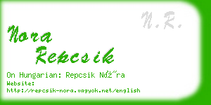 nora repcsik business card